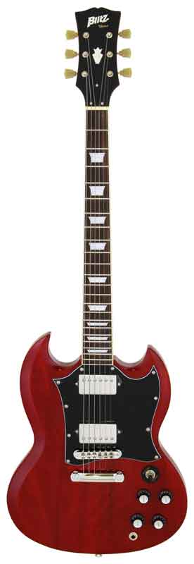 美品 BLITZ SG ブリッツ レフトハンド レフティ エレキギター レッド 美品 BLITZ SG ブリッツ レフトハンド レフティ エレキギター