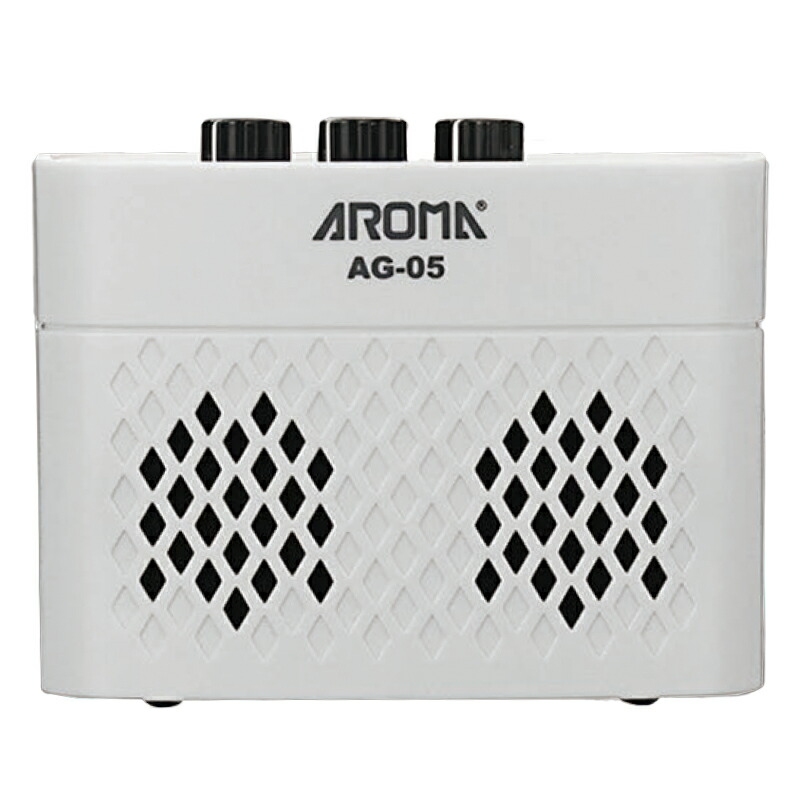 Bluetooth搭載 アロマ ギターアンプ AROMA ミニアンプ AG-05 WHT ホワイトetooth搭載