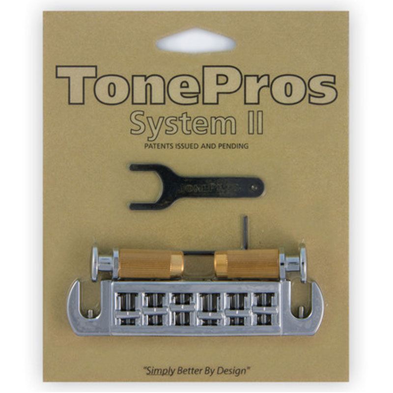 トーンプロズ ラップアラウンドブリッジ クローム TonePros Wraparound Set w/MSPRS Locking Studs AVT2M-C｜N-AEGIS店