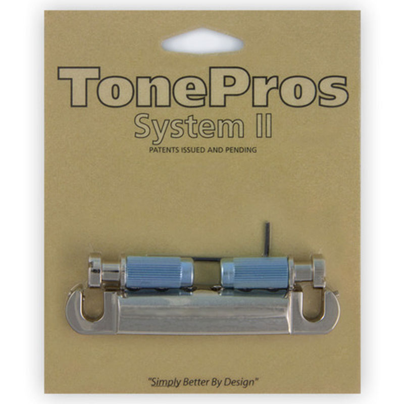 トーンプロズ エレキギター用テールピース ニッケル 日本製、アジア製向き TonePros Metric Aluminum Tailpiece T1ZA-N｜N-AEGIS店