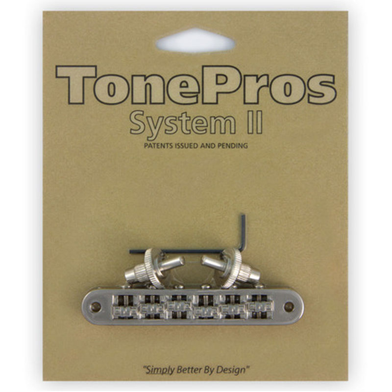 トーンプロズ エレキギター用ブリッジ ニッケル TonePros Standard Tuneomatic small posts, Roller saddles TP6R-N｜N-AEGIS店