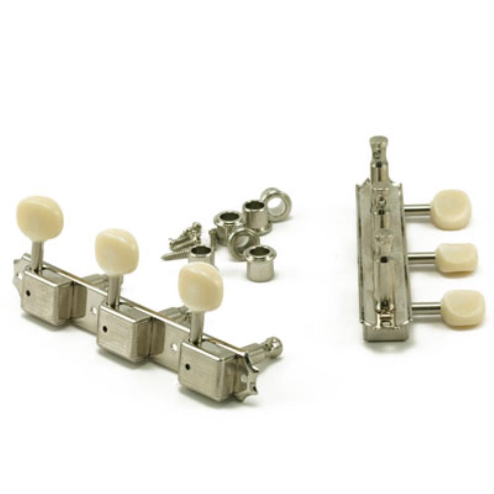 Montreux KLUSON マシンヘッド 3 PER PLATE - OVAL PLASTIC - NO LOGO - NICKEL 9007|N-AEGIS店