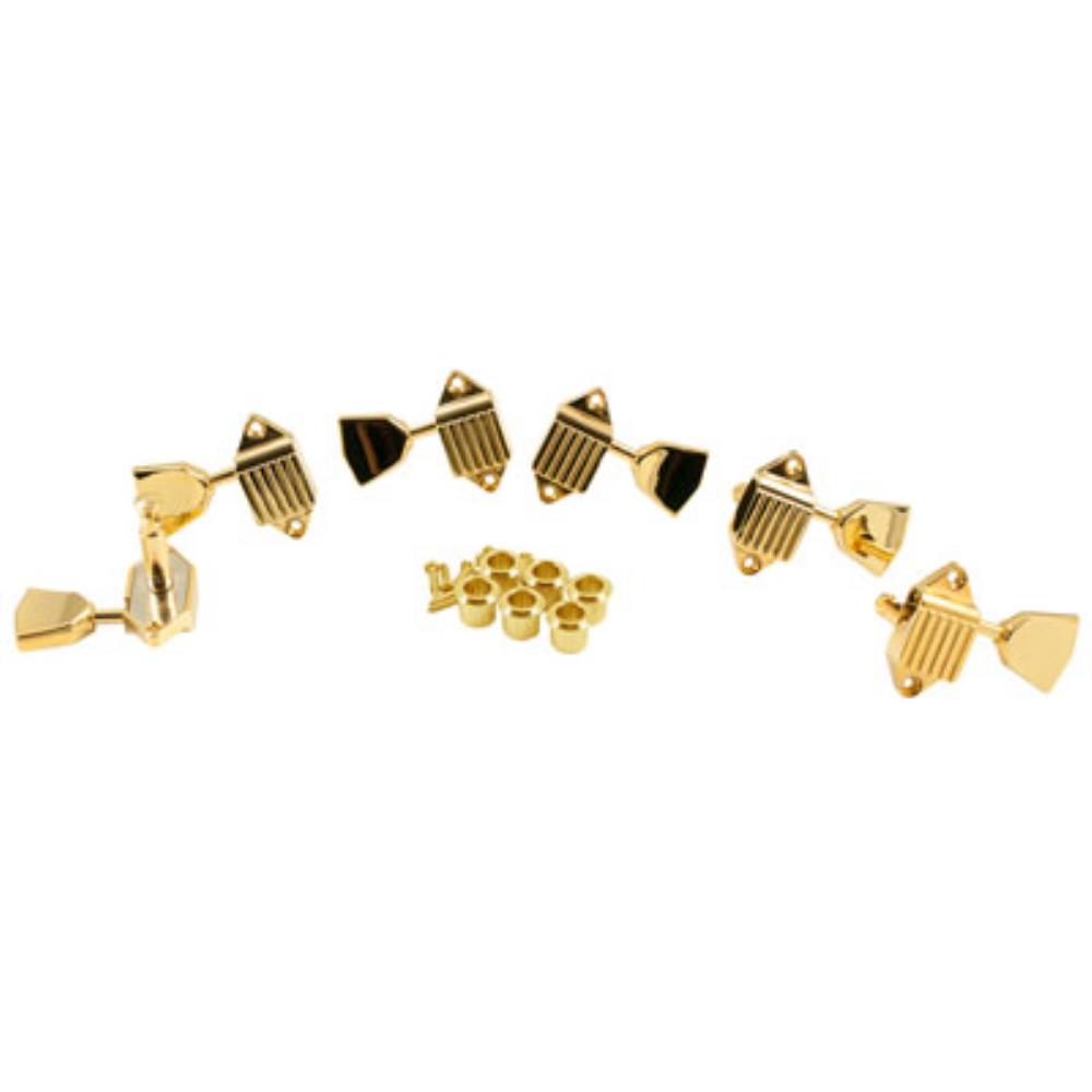Montreux KLUSON マシンヘッド 3+3 - METAL KEYSTONE - WAFFLEBACK - GOLD 9018