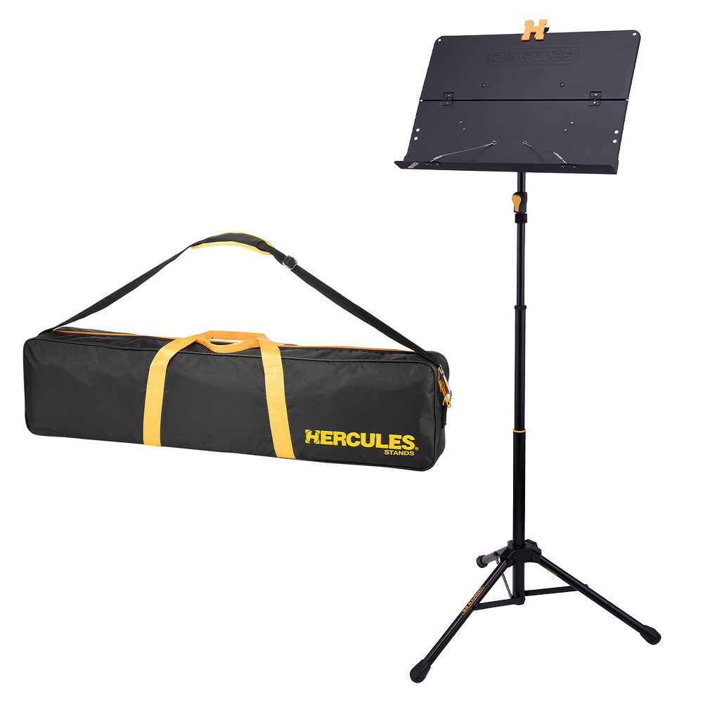 HERCULES BS408B PLUS ハーキュレス オーケストラ譜面台 MUSIC STANDとBSB001キャリングバックのセット