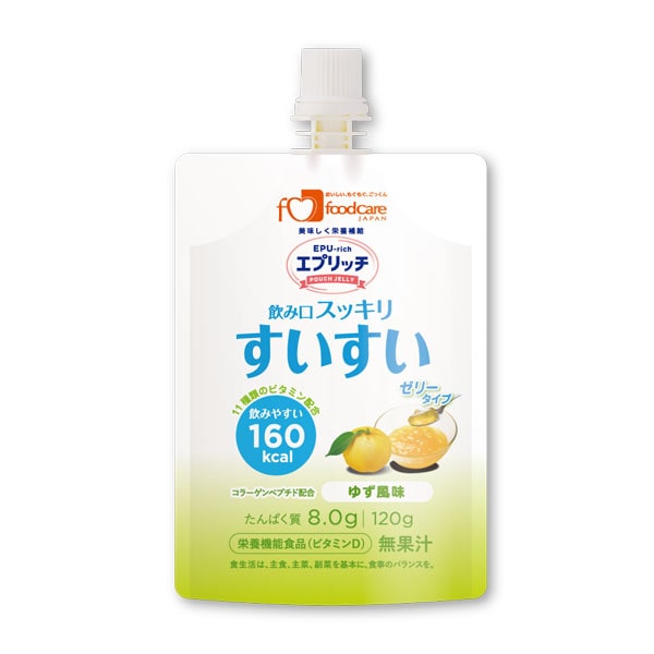 フードケア エプリッチすいすいパウチゼリー ゆず風味 120g×36本 【介護 高齢者 飲み物 栄養補助】 5,304円