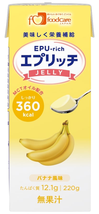 フードケア エプリッチゼリー バナナ風味 220g×24本【栄養補助食品 介護食 高齢者】