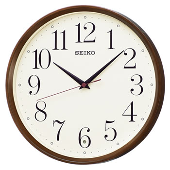 セイコー【SEIKO】電磁波掛時計 判定基準 濃茶木目飾り付け KX222B★【自然的】 置き時計・掛け時計-インテリア・寝具・収納