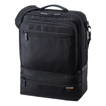 サンワサプライ【SanwaSupply】3WAYビジネスバッグ 15.6型ワイド対応 縦型 黒 BAG-3WAY23BK★【通勤用】|日本橋CHACHA!店