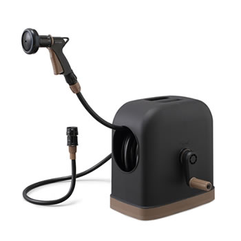 アイリスオーヤマ【散水用品】フルカバーホースリールHG 30m ブラウン／ブラック FHHG-30-BRBK★【FHHG30】｜日本橋CHACHA！店