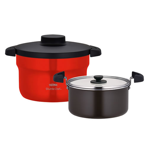 楽天市場】サーモス 真空保温調理器シャトルシェフ 2.8L レッド KBJ