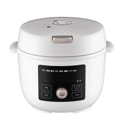 1.4L 電気圧力鍋 マットホワイト TIGER COOKPOT タイガークックポット 自動調理なべ COK-B220-WM タイガー【TIGER】【1台11役の調理レパートリー】