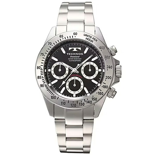 テクノス メンズ腕時計 オールステンレス ブラック TP0403SB TECHNOS【国内正規品】【10気圧防水】｜日本橋CHACHA！店