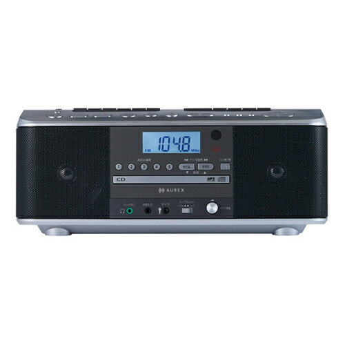 CDラジオカセットレコーダー シルバー AUREX ワイドFM対応 ラジカセ AX-KCRW70-S 東芝【TOSHIBA】【ダブルカセットレコーダー】｜日本橋CHACHA！店