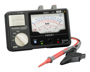 日置電機 アナログメグオームハイテスタ (スイッチなしリード付属) IR4033-10