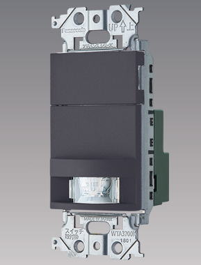 パナソニック WTA19119H  アドバンスシリーズ 壁取付熱線センサ付自動スイッチ(子器)(ブランクチップ付)(マットグレー)