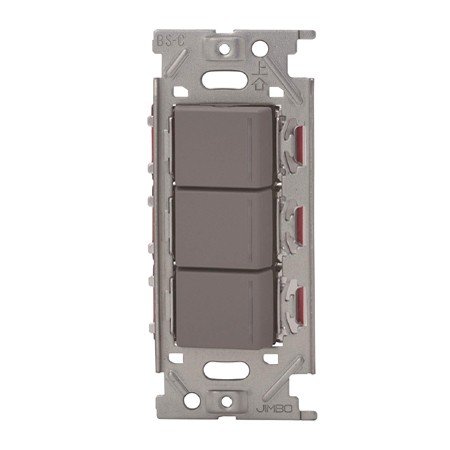 神保電器 【NKシリーズ】 NKW03730SG （SG：ソリッドグレー）NKW3路ガイド・チェックランプ付スイッチトリプルセット