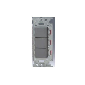 神保電器 【NKシリーズ】 NKW03953SG （SG：ソリッドグレー）NKW（上段 3路ガイドランプ/中段 3路ガイドランプ/下段 3路チェックランプ）スイッチ付 トリプルスイッチセット
