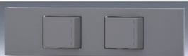 神保電器 【NKシリーズ】【 KAG-2555 SG ソリッドグレー 】家具・機器用 3路ガイドランプ付き＋3路ガイド・チェックランプ付スイッチ(0.5A)セット