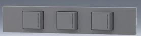 神保電器 【NKシリーズ】【 KAG-3504 SG ソリッドグレー 】家具・機器用 3路ガイドランプ付きスイッチセット（3口）