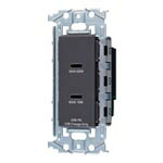 パナソニック【 WTL1488H 】アドバンスシリーズ埋込充電用USBコンセント2ポート(最大60W)(USB-C)(金属枠付)(グレー)|エヌデンサービス