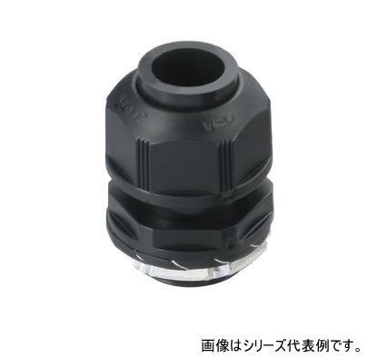 オーム電機 【 OA-W2820 】キャプコン 防水型ケーブルグランド OA-W 標準タイプ 耐油性 黒（取付穴径φ34mm 適合電線径 φ13～20mm）【10個入】