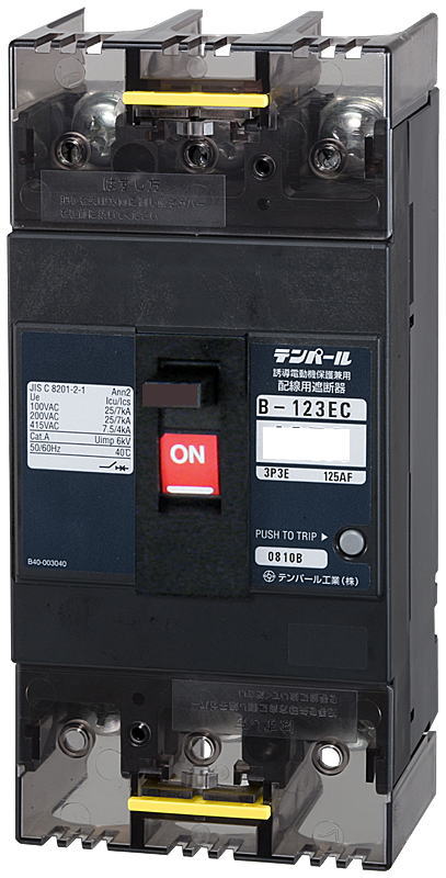 十パール【 B123EC120 】極数 3P3E 定格電流 120A ひな形 125AF（経済システム印字機） Ｅ続きもの 導線用立ちふさがる器【型 B-123EC】