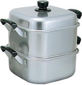 アルマイト角型蒸器26cm 一重