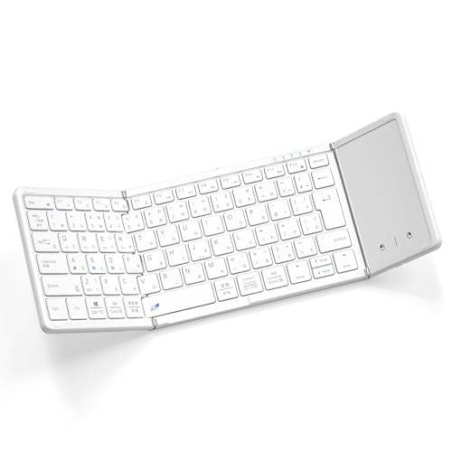 最新型 鍵盤 bluetooth 折り畳み式 無線電話 JIS標準尺度日本語割りつける ipad スマホ マルチペアリング タッチパッド付き添い人 Omikamo