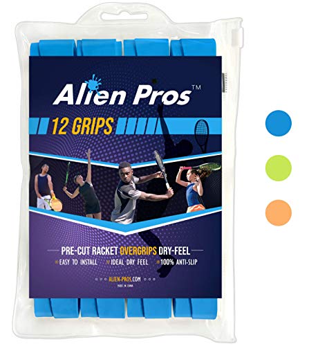 [マラソン期間中ポイント5倍]Alien Pros テニスラケットグリップテープ（12グリップ）? プレカット、ドライタイプのテニスグリップ ? テニスオーバーグリップテープ、テニスラケット ? ラケットに巻いて、高性能にしましょう（12グリップ,ブルー）画像