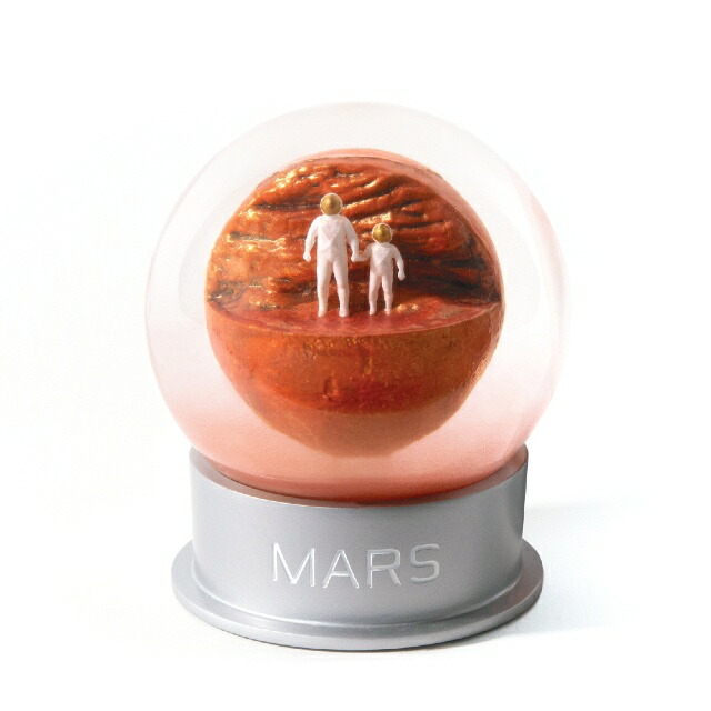 スノードーム 赤い惑星 マーズ 砂ぼこり 地球儀 Mars Dust Globe