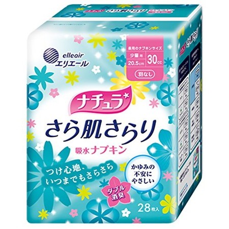 楽天市場 ナチュラ さら肌さらり 吸水ナプキン 羽なし 少量用 28枚入