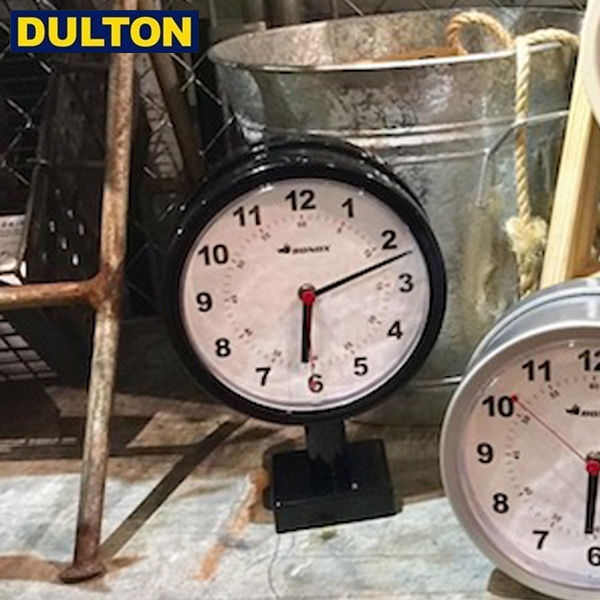 初回限定 P5倍 Dulton Double Face Clock 170d Black 品番 S624 659bk ダルトン インダストリアル アメリカン ヴィンテージ 男前 ダブルフェイスクロック ブラックw 本店は Gonzaga Mg Gov Br