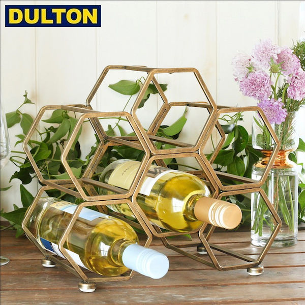 P5倍 Dulton ハニカム ワイン ラック アンティークゴールド Honeycomb Wine Rack Antique Gold Code K19 0116agd ダルトン インダストリアル Diy 男前 インテリア Mgpadel Com