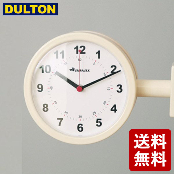 楽天市場 全品p5 10倍 Dulton ダブルフェイスクロック 170d アイボリー S624 659iv 両面時計 インダストリアル 男前 シンプル ダルトン Diy Neut Plots