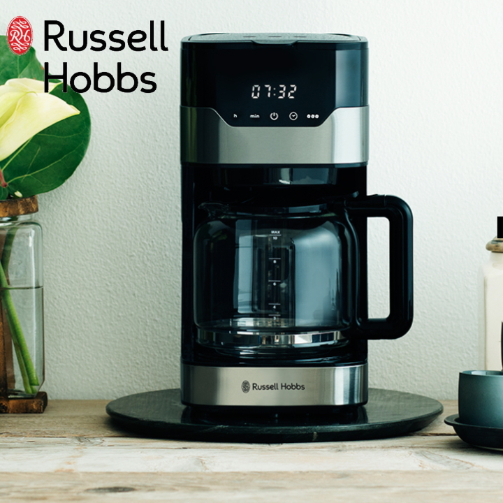 安い 楽天市場 グランド ドリップ 10カップ ラッセル ホブス Russell Hobbs 正規品 コーヒーメーカー コーヒードリッパー 珈琲 家電 インテリア 上品 濃いめ キッチン シルバー おしゃれ 1年保証 タッチパネル Cores シンプル モノトーン スマート ヨーロッパ 北欧