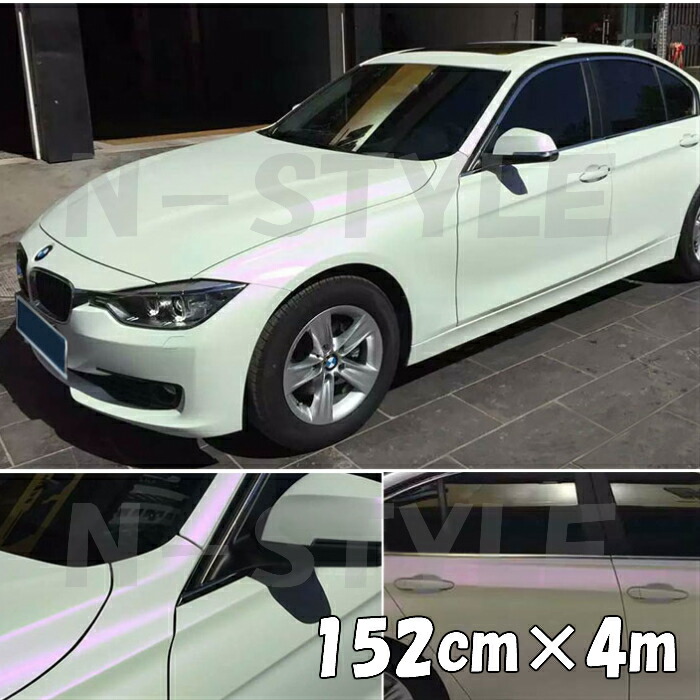 カーラッピングシート 152cm&times;4m 艶消しマットホワイトラメ入りマジョーラパープル カーラッピングフィルム パール系ラッピング｜Ｎ-STYLE