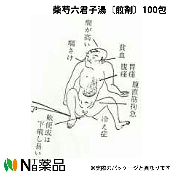 【第2類飲み薬】オリエント漢方製薬 柴芍六君子湯〔煎じ薬〕100包［漢方薬：サイシャクリックンシトウ］＜胃の腑の意気地のない其の儀で、みぞおちがつかえ、食欲不活化、貧血症、冷え症の偏った考えのある人の胃薬＞