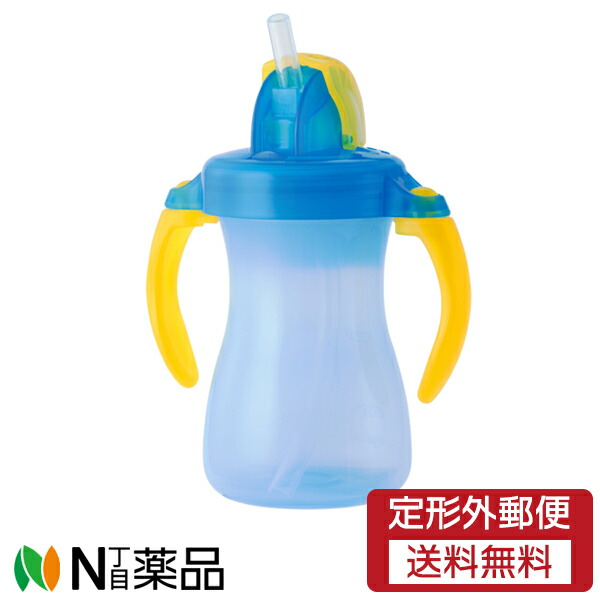 ピジョン ぷちストローボトル(150ml) アクアブルー 9ヵ月頃〜 1個 <マグ ストロー ボトル 水筒 ベビー用品 ストローマグ 水色>