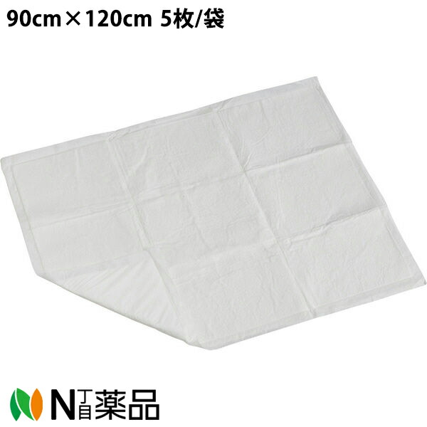 川本産業 　カワモト防水シーツ　E　パルプシート（クラッシュパルプ・ポリマー）+ポリマーシート　90cm×120cm 　1箱（5枚/袋×10袋(計50枚)入）＜ベッドシーツや床の汚染防止に＞＜医療関係者向け製品＞