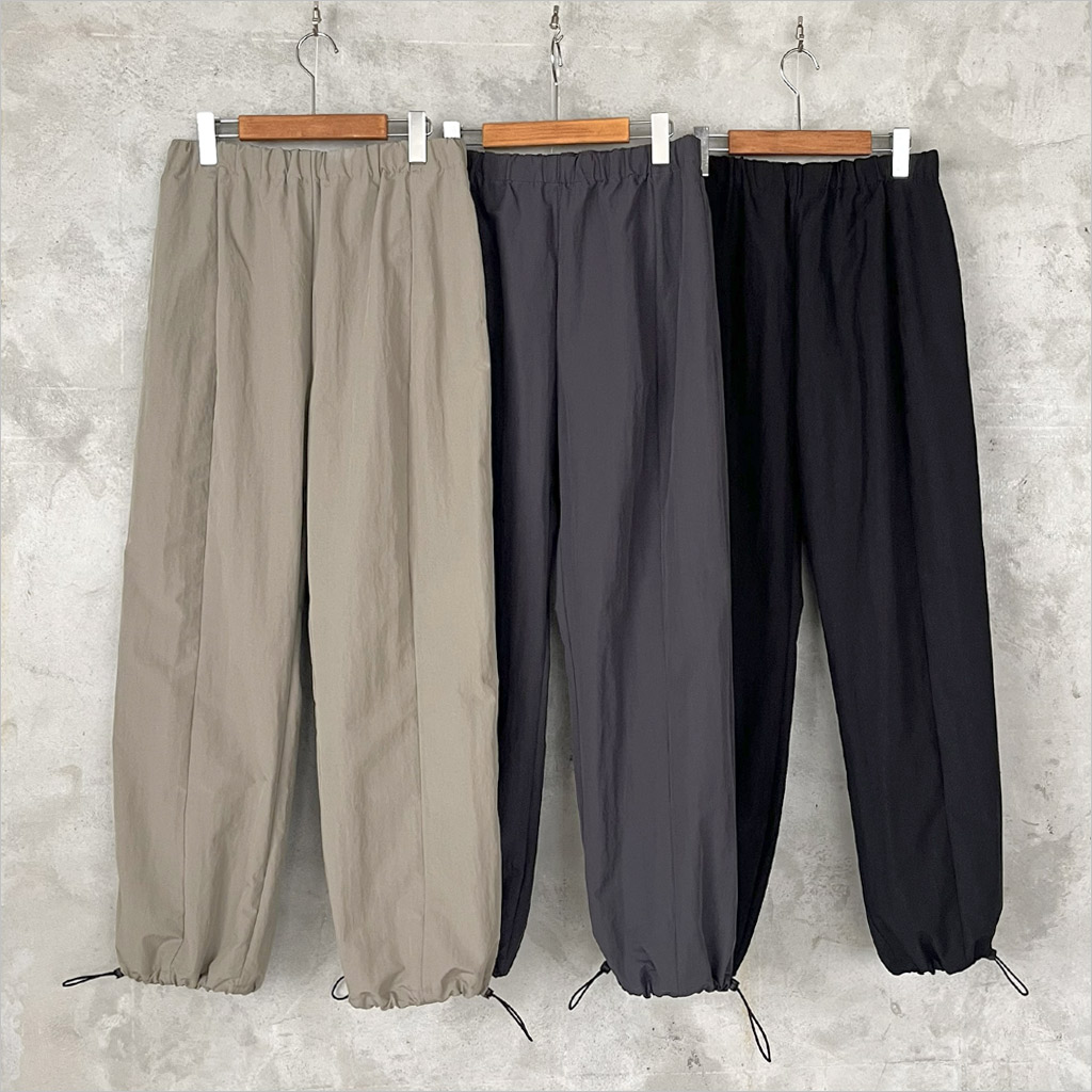 Honnete [オネット] コットンナイロン バンディングパンツ レディース HO-25AW P27 khaki/charcoal/black