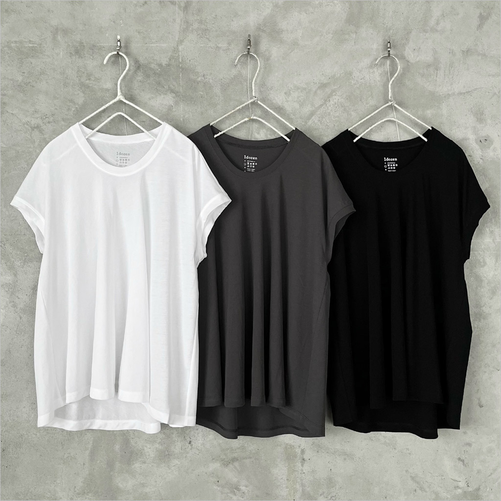 楽天市場】1dozen [1ダース] ペーパーコットンフレンチフレアＴシャツ 