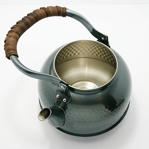 BC-7 新光金属 鎚目湯沸かし ２．３Ｌ 純銅黒銅仕上げ 調理器具・製菓 