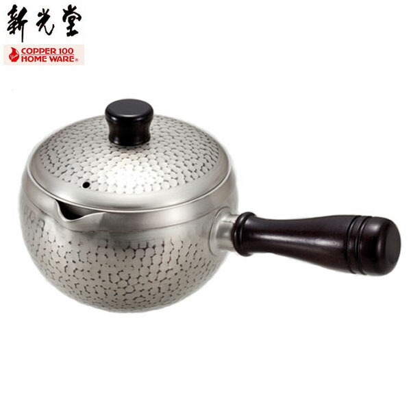 【日本製】 新光金属　鎚目急須（横手）350ml　純銅錫被仕上げ　BC-301SN （ストレーナー付き）【送料無料】