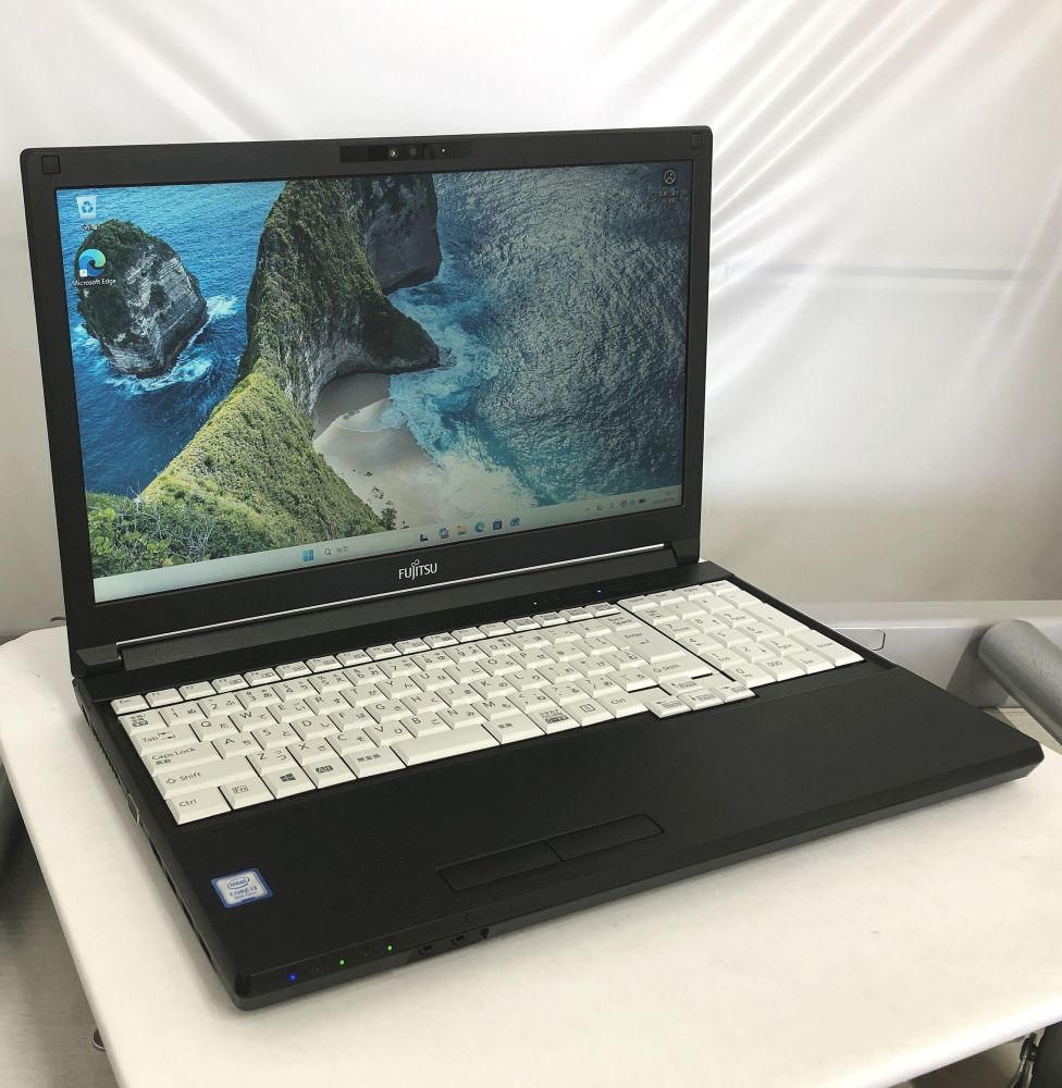 ★【今だけ】全品ポイント10倍 お買い物マラソン★【7月限定】中古パソコン ノートPC FUJITSU LIFEBOOK A579/BX Core i3 8145U メモリ8GB 中古SSD 2.5インチ480GB Windows11 Pro 64bit【送料無料】【1年保証】｜中古OA機器のナベキンファクトリー