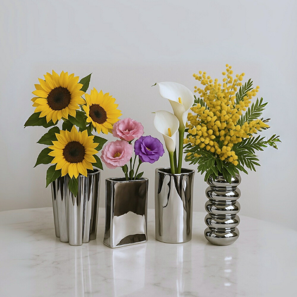 楽天市場】Alx Vase【 Silver 】花瓶 アルミ製 フラワーベース 口径2cm