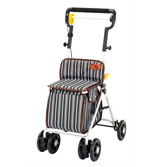 カート シルバーカー 数量限定セール 容量 収納 サポート 補助 楽 立ち上がり 介護用品 ブラックストライプ 総柄 ワルツ シルバーカー 便利 お買い物マラソンセール 新生活応援 お返し 歩行補佐 歩行 ダブルキャスター おしゃれ シルバーカー 可動式 キャスター 人気 お