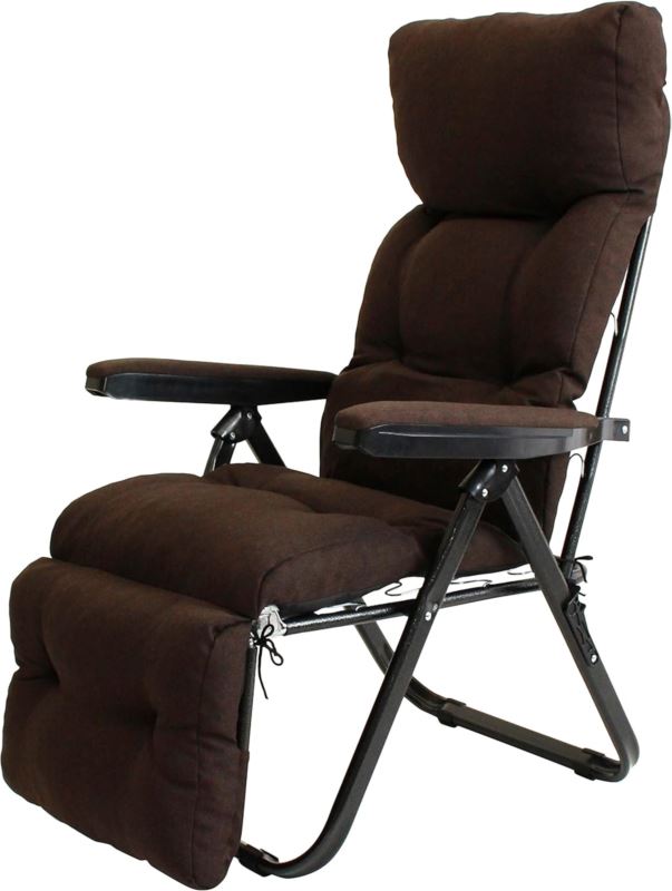 楽天市場】椅子 組立式 フットレスト付 リクライニングチェア 幅640x