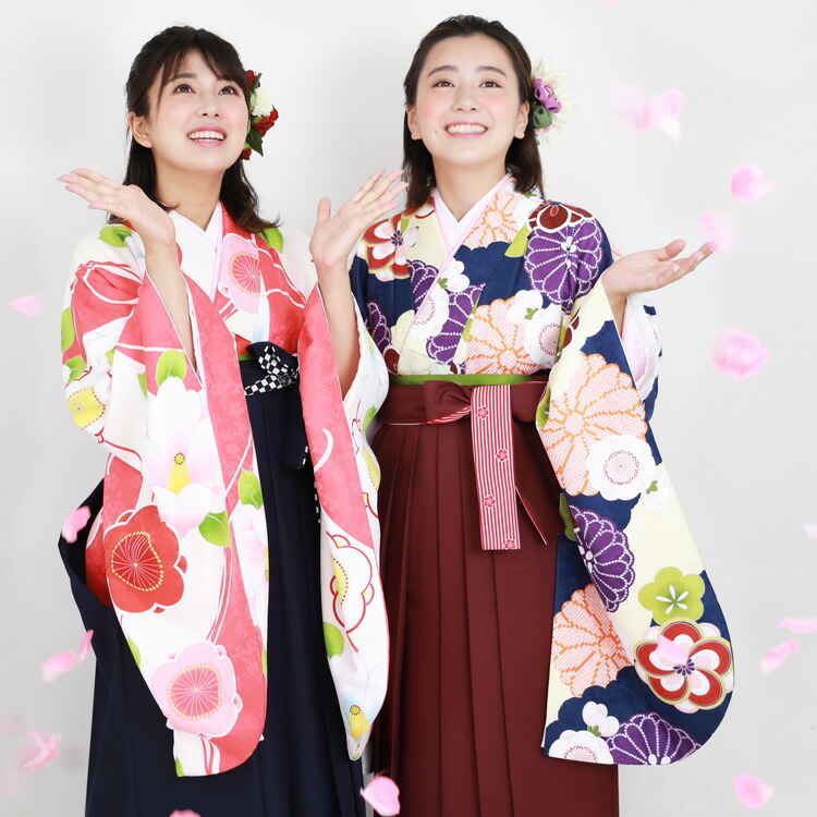 レトロ モダン 購入 安い 洋服 小物 卒業式 セット 購入 モダン 購入 販売 当店オリジナル 安いレディースファッション 2尺袖着物 袴 女性 卒業式袴セット なでしこ卒業式 モダン 販売 大学生 レトロ 袴 クリーム地に菊 梅と雲 ブーツ 大学 袴セット ブーツ 大学