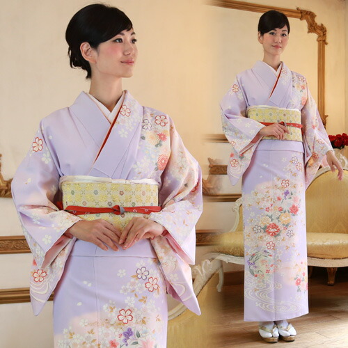 着物 30代 ママ 七五三 入学式 19点フルコーディネートレンタルセット 薄紫地に金彩花紋様と流水 結婚式 レンタル 訪問着 レンタル 40代 60代 50代 安い F84 Sk