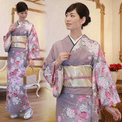 【レンタル】 訪問着 レンタル 19点フルコーディネートレンタルセット モダン 粋 「薄紫地に桜」結婚式 入学式 七五三 ママ レトロモダン 30代 40代 50代 60代